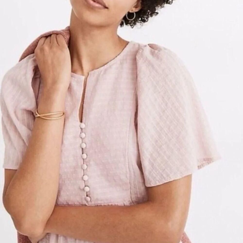 Madewell Women's Pink and Purple Blouse